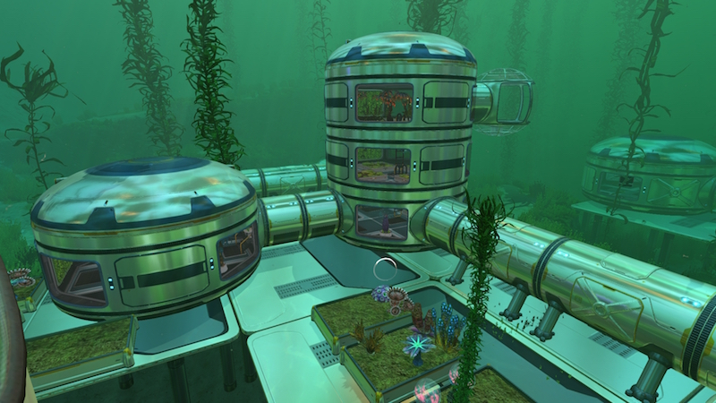 The agriculture wing from outside, with external growbeds.